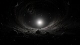 Fototapeta  - Black hole in space, fantasy. Generation AI