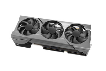 Aufkleber - Powerful graphic video card of a personal computer isolated on a white background.
