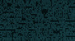 Blue and black binary code background