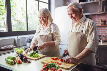 Wall Mural - Old couple in the kitchen