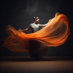 Wall Mural - Capturing motion's essence through dance: a photographer's dynamic pose shots.