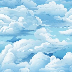 Wall Mural - Seamless Cloud Texture - Ideal for Virtual Environments