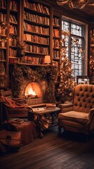 Canvas Print - Comfy Bookshop Ambience