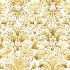 Sticker - Seamless and Tilable Damask Wall Art Pattern.