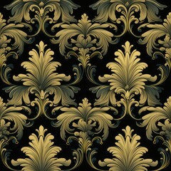 Poster - Seamless & tilable Damask pattern for wall hangings.