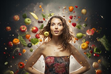 Wall Mural - Wellness-Driven People Prioritizing Health and Nutrition.