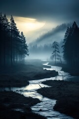 Wall Mural - Misty Scenes at Dawn