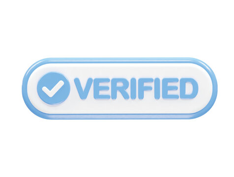 Verified icon render illustration 3d element rendering