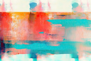 Poster - Abstract background with grunge brush strokes and spots of different colors