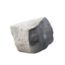 Rock Boulder, Grey Rock. Png . Isolated On White Background.