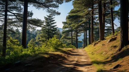 Canvas Print - footpath in the woods