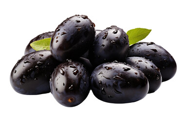 Sticker - Delicious and Nutrient-Rich Prunes on a Clear Surface or PNG Transparent Background.