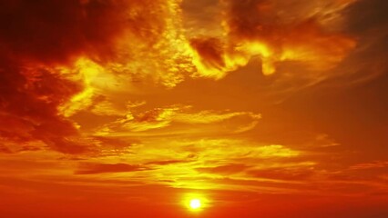 Wall Mural - beautiful tropical sky at sunset, timelapse, 4k