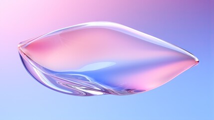Poster -  a close up of a liquid drop on a blue and pink background.  generative ai
