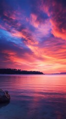 Wall Mural - sun down on the ocean side
