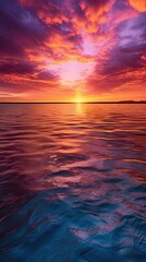 Wall Mural - sun down on the ocean side