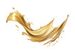 © Anasaiimages - luxury sparkling golden splash waves isolated on a transparent background, Abstract liquid wave, Luxury gold splash, Abstract gold fluid splash. Generative AI