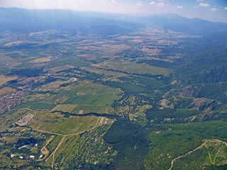 Poster - Aerial view of Rose Valley in Bulgaria	