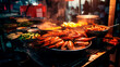 © Ketanoff - Fried food with sticks, Thai style food, Thailand street food. AI generated