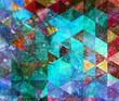 Abstract geometric watercolor retro background