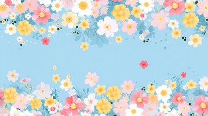 Sakura flowers PPT background poster wallpaper web page