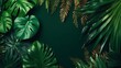 © IC Production - Tropical leaves with copy space. Wallpaper concept. Banner concept