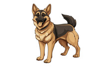 german shepherd dog vector logo