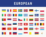 Fototapeta Mapy - Flags vector of the European