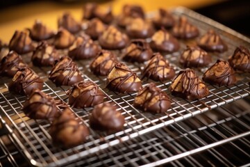 Sticker - cooling rack filled with freshly baked chocolate pastries