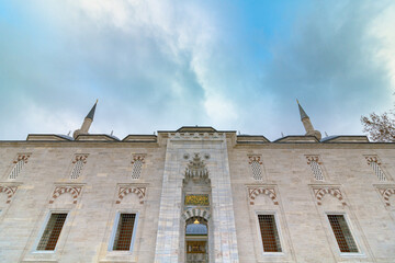 Courtyard walls of Bayezid Mosque in Istanbul