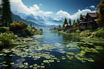 Poster - looking like dal lake is integral to tourism and recreation in kashmir and is named the jewel in the