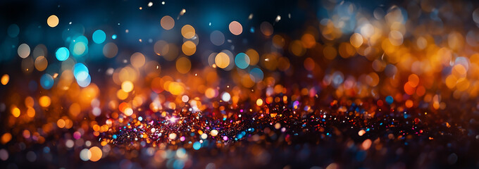 Colorful sparkle bokeh background. Sweet View Abstract Background various colored Bokeh Lights Glitter Sparkle Dust Illustration fireworks,festive concept