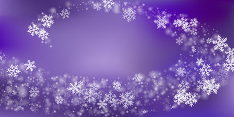 Wall Mural - Fantasy flying snow flakes wallpaper. Wintertime fleck ice particles.