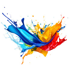 Set of colorful paint splash isolated.