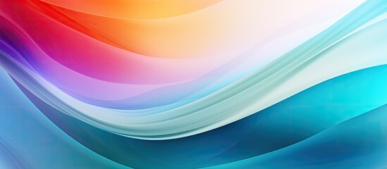 Poster - Colorful motion blurred lines create a light abstract gradient background