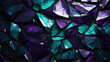 Abstract glass crack in lavender and green