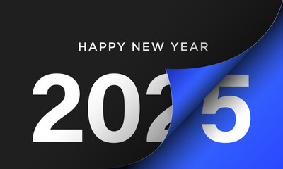 Wall Mural - 2025 Happy New Year Background Design.