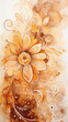 Abstrakcyjne pastelowe tło - kwiaty 3d, tekstura, wzór do projektu baneru lub na social media. Sztuka nowoczesna.	