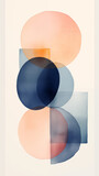 Fototapeta  - Abstrakcyjne pastelowe tło - kształty, tekstura, wzór do projektu baneru lub na social media. Sztuka nowoczesna.	