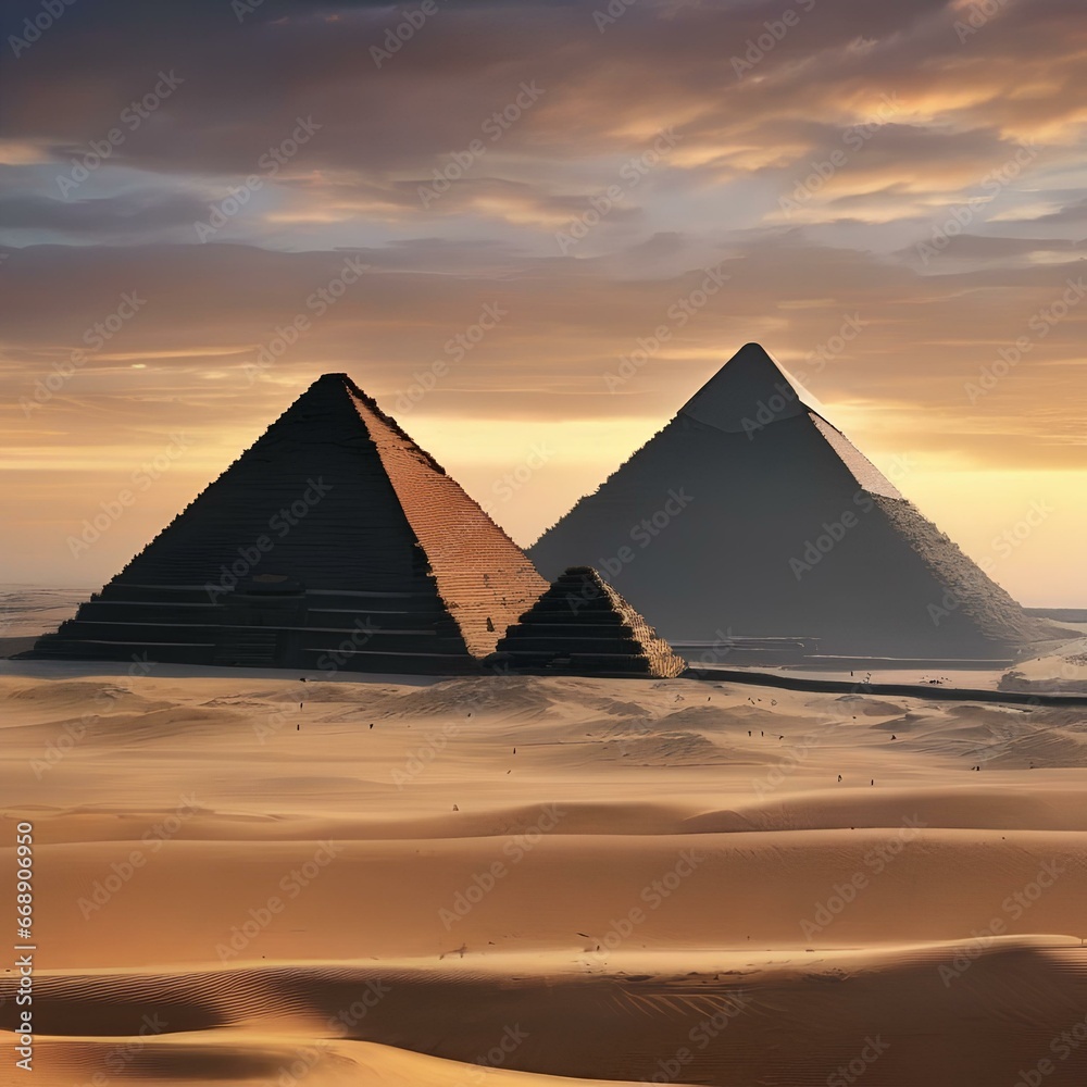 Ilustración de Stock 77 Craft a pixel art ancient Egyptian pyramid with ...