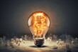 Idea of creativity depicted through lights could signify innovation, inspiration, or bright ideas generative ai
