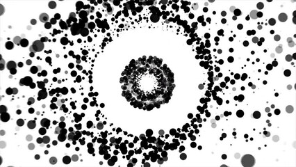 Wall Mural - Abstract Background White And Black Bubbling Circles 11