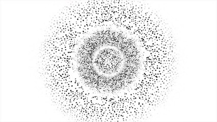 Wall Mural - Abstract Background White And Black Bubbling Circles 17