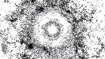 Wall Mural - Abstract Background White And Black Bubbling Circles 22