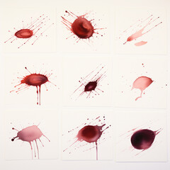 Wall Mural - Colorful Drip on White with Painted Blots