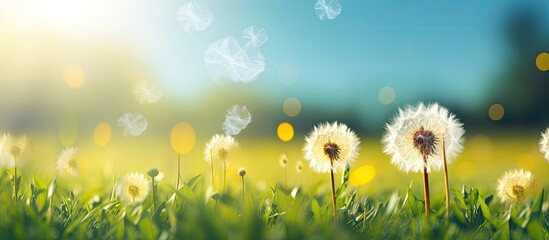 Poster - Dandelion in the grass yellow