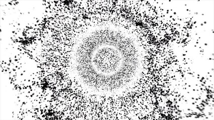 Wall Mural - Abstract Background White And Black Bubbling Circles 24