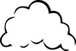 Cloud shape vector illustration. Simple cloud outline design elements