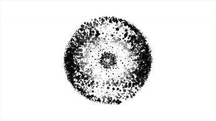 Wall Mural - Abstract Background White And Black Bubbling Circles 8