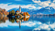 Beautiful lake europe scenery landscape 
